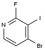 4-ブロモ-2-フルオロ-3-ヨードピリジン 化学構造式