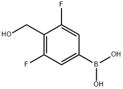 3,5-DIFLUORO-4-(HYDROXYMETHYL)PHENYLBORONIC ACID Struktur
