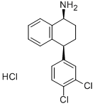 rac-cis-N-Desmethyl Sertraline Hydrochloride 化学構造式