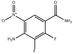 4-氨基-2,3-二氟-5-硝基苯甲酰胺,917980-11-1,结构式