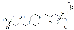 3,3'-(哌嗪-1,4-二基)双(2-羟基丙烷-1-磺酸)二水合物 结构式