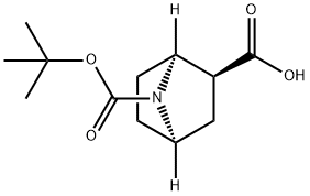 2S-7-Aza-bicyclo[2.2.1]heptane-2,7-dicarboxylic acid 7-tert-butyl ester Struktur