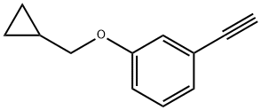 1-(Cyclopropylmethoxy)-3-ethynylbenzene 化学構造式