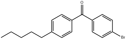 4-ブロモ-4'-N-ペンチルベンゾフェノン 化学構造式