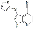 1H-Pyrrolo[2,3-b]pyridine-4-carbonitrile,  3-(2-thienylthio)-,918513-05-0,结构式