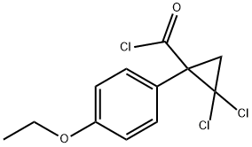 2,2-Dichloro-1-(4-ethoxyphenyl)cyclopropanecarbonyl chloride,91852-63-0,结构式
