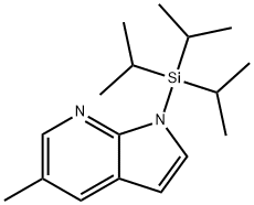 1H-Pyrrolo[2,3-b]pyridine, 5-methyl-1-[tris(1-methylethyl)silyl]-,918523-66-7,结构式