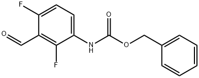 (2,4-二氟-3-甲酰基-苯基)-氨基甲酸苄酯, 918524-07-9, 结构式