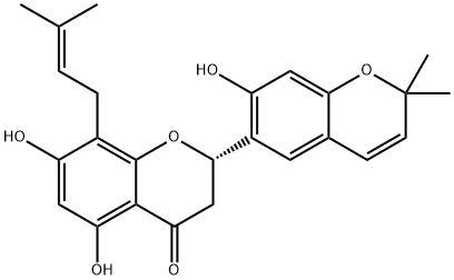 [S,(-)]-2-(2,2-Dimethyl-7-hydroxy-2H-1-benzopyran-6-yl)-5,7-dihydroxy-8-(3-methyl-2-butenyl)-2H-1-benzopyran-4(3H)-one|