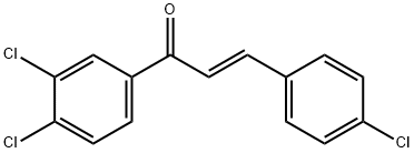 (2E)-3-(4-Chlorophenyl)-1-(3,4-dichlorophenyl)prop-2-en-1-one 结构式
