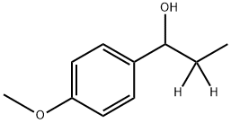 rac-1-(4’-Methoxyphenyl)propanol-d2,91889-40-6,结构式