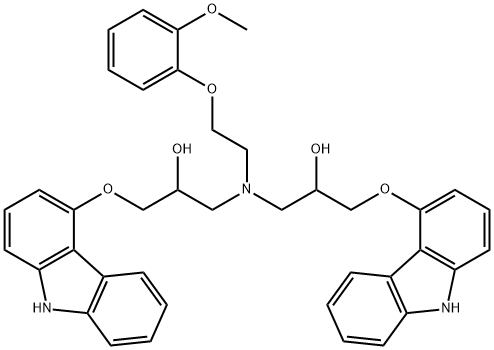 カルベジロール関連化合物B (3,3'-(2-(2-METHOXYPHENOXY)ETHYLAZANEDIYL)BIS(1-(9H-CARBAZOL-4-YLOXY)PROPAN-2-OL)) price.