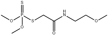 ジチオりん酸S-[(2-メトキシエチルカルバモイル)メチル]O,O-ジメチル 化学構造式