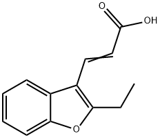 3-(2-乙基苯并呋喃-3-基)丙烯酸, 91902-94-2, 结构式