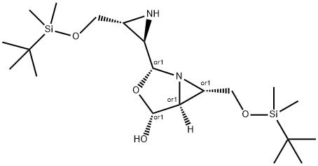6-[(tert-Butyldimethylsilyloxy)methyl]-2-[3-[(tert-butyldimethylsilyloxy)methyl]-2-aziridinyl]-3-oxa-1-azabicyclo[3.1.0]hexan-4-ol|3-[(叔丁基二甲基硅氧基)甲基]氮杂环丙烷-2-甲醛二聚物