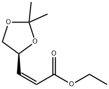 (S)-(+)-3-(2,2-二甲基-1,3-二氧戊环-4-基)-顺式-2-丙烯酸乙酯, 91926-90-8, 结构式