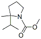 1-Pyrrolidinecarboxylic  acid,  2-methyl-2-(1-methylethyl)-,  methyl  ester Struktur