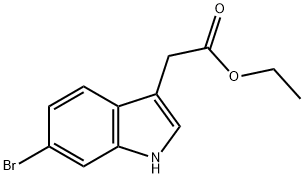 1H-Indole-3-acetic acid, 6-broMo-, ethyl ester Struktur