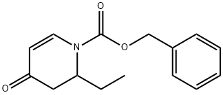 benzyl 2-ethyl-3,4-dihydro-4-oxopyridine-1(2H)-carboxylate 化学構造式