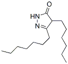 5-heptyl-4-hexyl-2,4-dihydro-3H-pyrazol-3-one,91990-66-8,结构式