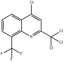 4クロロ2トリクロロメチル8トリフルオロメチルキノリン 化学構造式