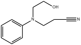 N-(2-シアノエチル)-N-(2-ヒドロキシエチル)アニリン 化学構造式