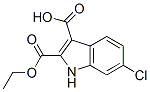 1H-Indole-2,3-dicarboxylic  acid,  6-chloro-,  2-ethyl  ester 结构式