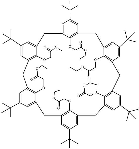 4-TERT-ブチルカリックス〔6〕アレーン六酢酸ヘキサエチルエステル 化学構造式