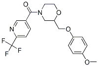 METHANONE, [2-[(4-METHOXYPHENOXY)METHYL]-4-MORPHOLINYL][6-(TRIFLUOROMETHYL)-3-PYRIDINYL]- Structure