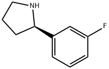 (R)-2-(3-Fluorophenyl)pyrrolidine Struktur