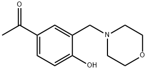 1-[4-羟基-3-(吗啉-4-基甲基)苯基]乙烷-1-酮 结构式