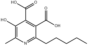 3,4-Pyridinedicarboxylic  acid,  5-hydroxy-6-methyl-2-pentyl-,92042-61-0,结构式