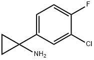 1-(3-氯-4-氟苯基)环丙胺 结构式