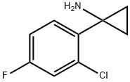 Cyclopropanamine, 1-(2-chloro-4-fluorophenyl)- Structure