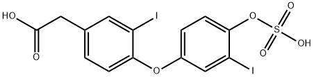 2-[3-iodo-4-(3-iodo-4-sulfooxy-phenoxy)phenyl]acetic acid Structure