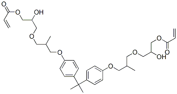(1-methylethylidene)bis[4,1-phenyleneoxy(2-methyl-3,1-propanediyl)oxy(2-hydroxy-3,1-propanediyl)] diacrylate|