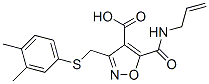 920750-40-9 3-[[(3,4-二甲基苯基)硫代]甲基]-5-[(2-丙烯-1-氨基)羰基]-4-异恶唑羧酸