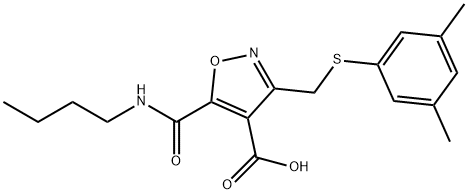 4-이속사졸카르복실산,5-[(부틸아미노)카르보닐]-3-[[(3,5-디메틸페닐)티오]메틸]-