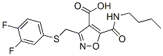 4-Isoxazolecarboxylic  acid,  5-[(butylamino)carbonyl]-3-[[(3,4-difluorophenyl)thio]methyl]-|