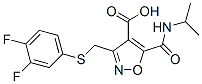 4-Isoxazolecarboxylic  acid,  3-[[(3,4-difluorophenyl)thio]methyl]-5-[[(1-methylethyl)amino]carbonyl]- 结构式