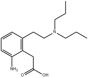 Benzeneacetic acid, 2-amino-6-[2-(dipropylamino)ethyl]- Structure