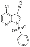 1H-Pyrrolo[2,3-b]pyridine-3-carbonitrile, 4-chloro-1-(phenylsulfonyl)- Struktur