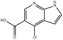 4-クロロ-1H-ピロロ[2,3-B]ピリジン-5-カルボン酸 化学構造式