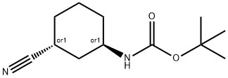 trans-1-(Boc-aMino)-3-cyanocyclohexane, 97% Structure