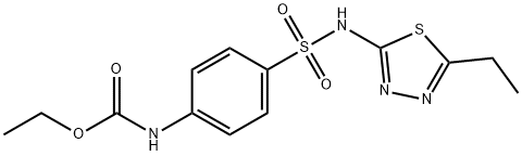 ethyl [4-[[(5-ethyl-1,3,4-thiadiazol-2-yl)amino]sulphonyl]phenyl]-carbamate 结构式