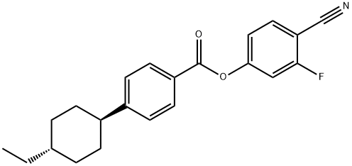 反,反-4-(4-乙基环己基)苯甲酸-4-氰基-3-氟苯酯,92118-81-5,结构式