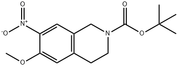 tert-Butyl6-methoxy-7-nitro-1,2,3,4-tetrahydroisoquinoline-2-carboxylate Structure