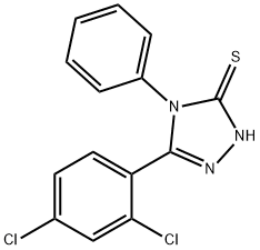 5-(2,4-二氯-苯基)-4-苯基-2,4-二氢-[1,2,4]三唑-3-硫酮,92151-02-5,结构式