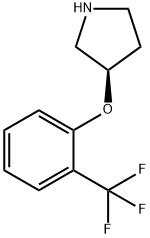 Pyrrolidine, 3-[2-(trifluoromethyl)phenoxy]-, (3R)- 结构式