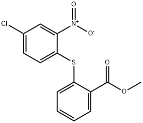 2-[(4-氯-2-硝基-苯基)硫代]苯甲酸甲酯,92161-65-4,结构式